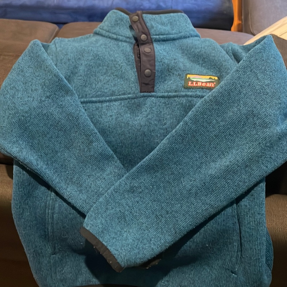 Ll bean kids sweater fleece half zip - size 6x/7